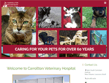 Tablet Screenshot of carrolltonveterinaryhospital.com